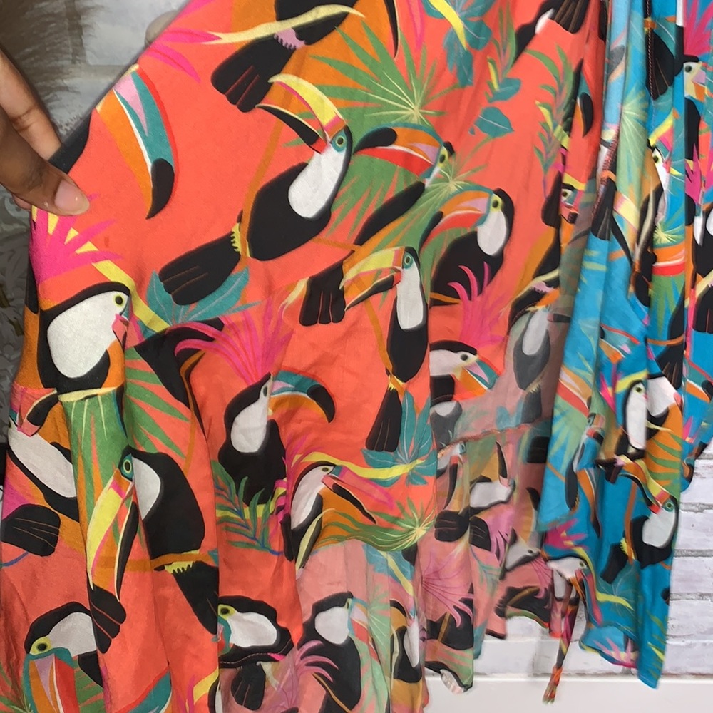 FARM RIO | x Anthropologie Toucans Print Wrap Maxi Dress Medium - Picture 11 of 17